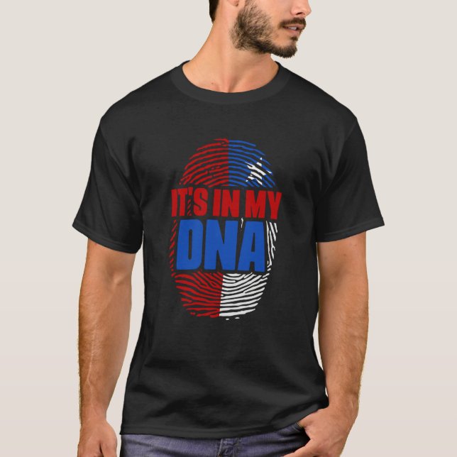 Camiseta It's In My DNA Chile Country Flag Citizenship Race (Anverso)