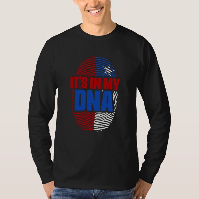 Camiseta It's In My DNA Chile Country Flag Citizenship Race (Anverso)