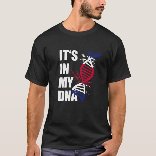 Camiseta It's In My DNA Costa Rican Roots Costa Rica Pride  (Anverso)