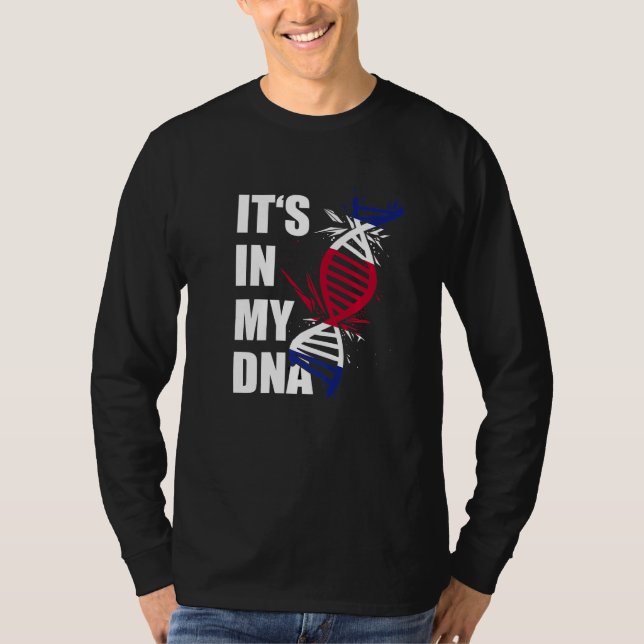 Camiseta It's In My DNA Costa Rican Roots Costa Rica Pride  (Anverso)