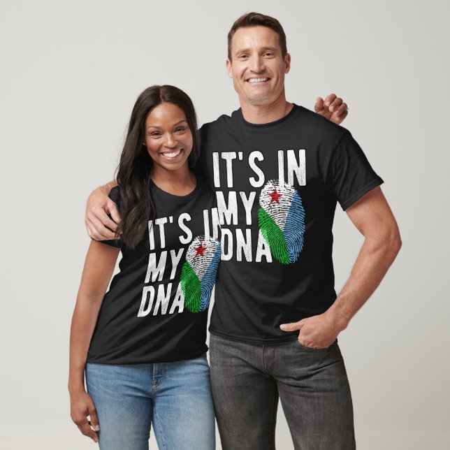 Camiseta It's in my DNA Djibouti Flag Fingerprints (Unisexo)