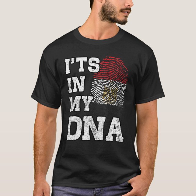 Camiseta It's In My DNA Egyptian Fingerprint Proud Egypt Fl (Anverso)