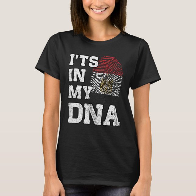 Camiseta It's In My DNA Egyptian Fingerprint Proud Egypt Fl (Anverso)