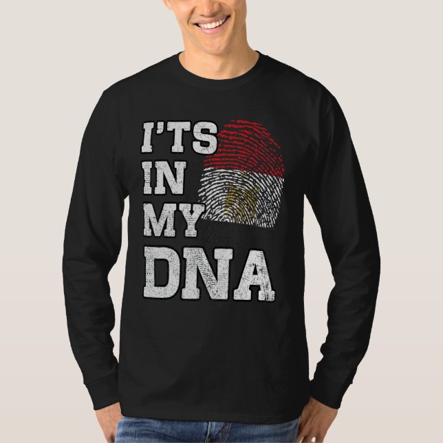 Camiseta It's In My DNA Egyptian Fingerprint Proud Egypt Fl (Anverso)