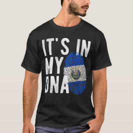 Camiseta It's in my DNA El Salvador Flag Fingerprints