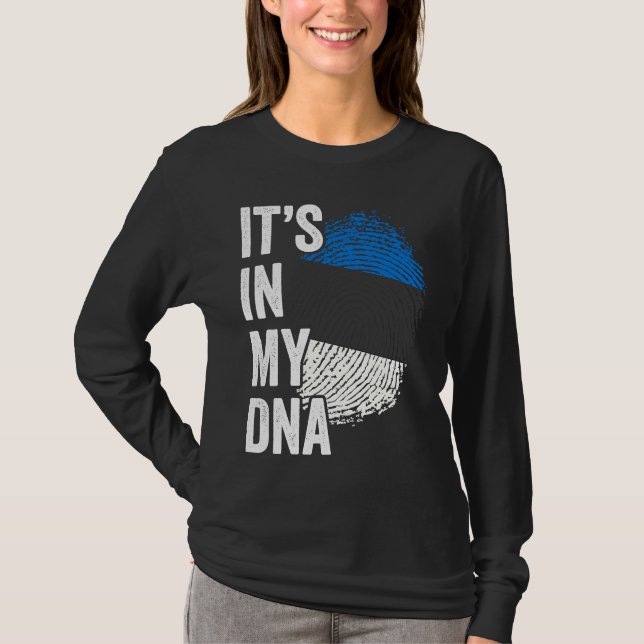 Camiseta ITS IN MY DNA Estonia Flag Estonian Roots Pride Ge (Anverso)