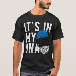 Camiseta It's in my DNA Estonia Flag Fingerprints