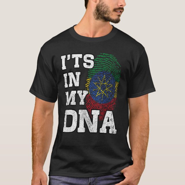 Camiseta It's In My DNA Ethiopian Fingerprint Proud Ethiopi (Anverso)