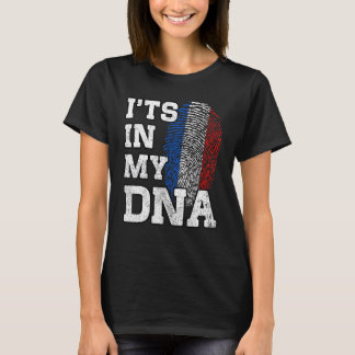 Camiseta It's In My DNA French Fingerprint Proud France Fla