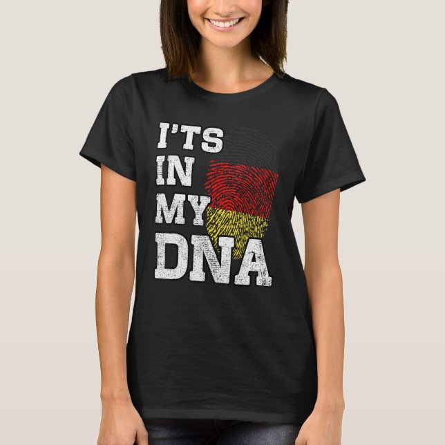 Camiseta It's In My DNA German Fingerprint Proud Germany Fl (Anverso)