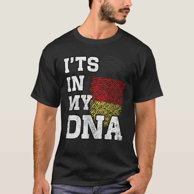 Camiseta It's In My DNA German Fingerprint Proud Germany Fl (Anverso)