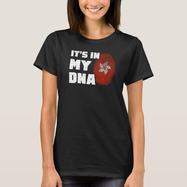 Camiseta It's In My DNA Hong Kong Flag Fingerprint Men Wome (Anverso)