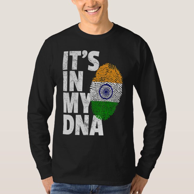 Camiseta IT'S IN MY DNA India Flag Indian Men Women (Anverso)