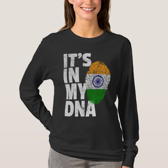 Camiseta IT'S IN MY DNA India Flag Indian Men Women (Anverso)