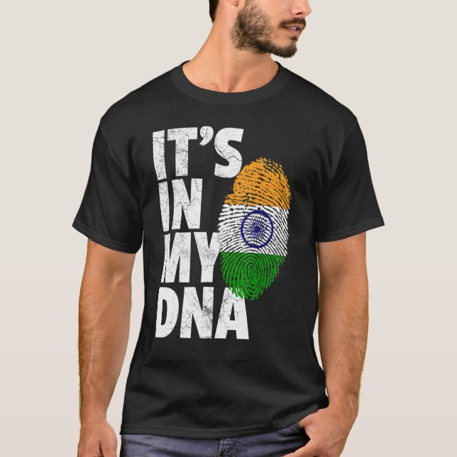 Camiseta IT'S IN MY DNA India Flag Indian Men Women (Anverso)