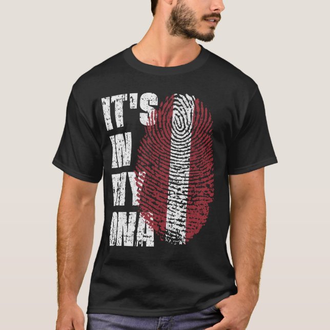 Camiseta IT'S IN MY DNA latvia Flag Boy Girl Gift (Anverso)