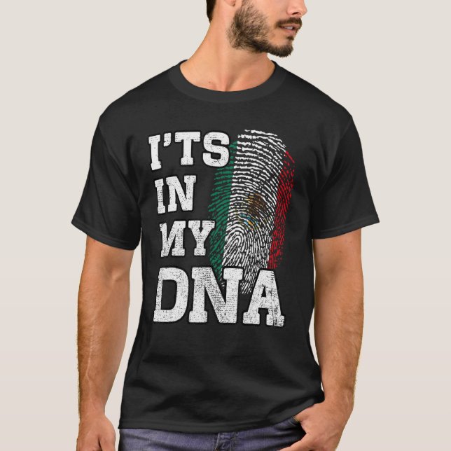 Camiseta It's In My DNA Mexican Fingerprint Proud Mexico Fl (Anverso)