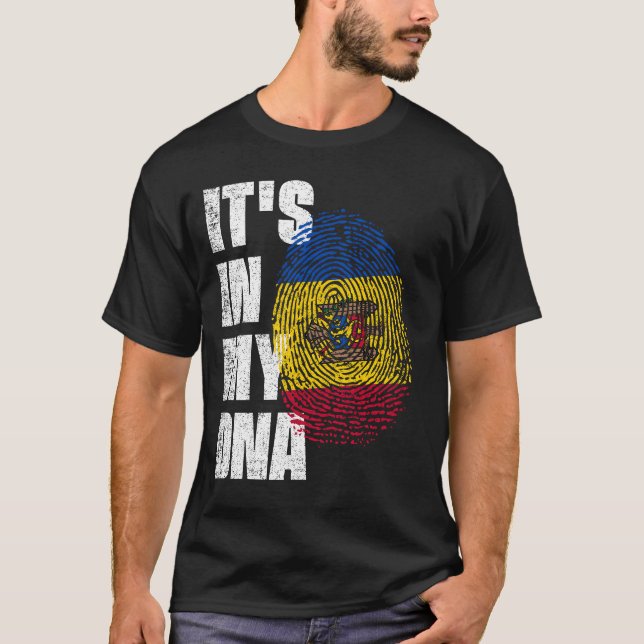 Camiseta IT'S IN MY DNA Moldova Flag (Anverso)
