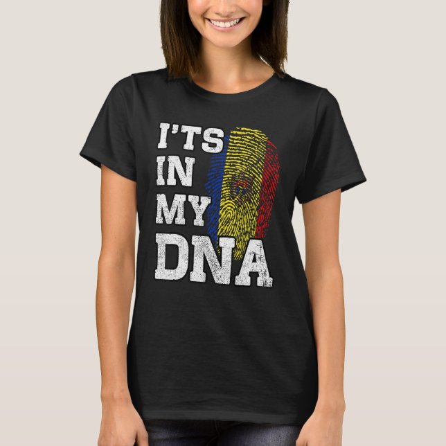 Camiseta It's In My DNA Moldovan Fingerprint Proud Moldova  (Anverso)