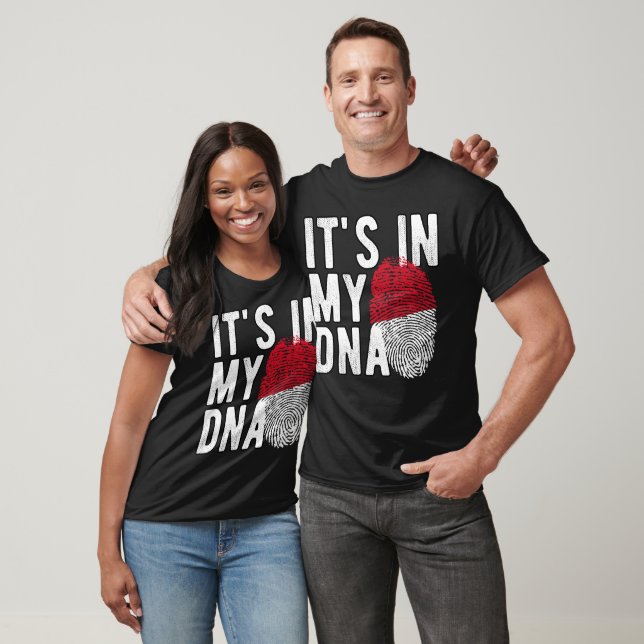 Camiseta It's in my DNA Monaco Flag Fingerprints (Unisexo)