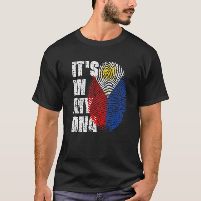 Camiseta IT's IN MY DNA Philippines Flag Filipino (Anverso)