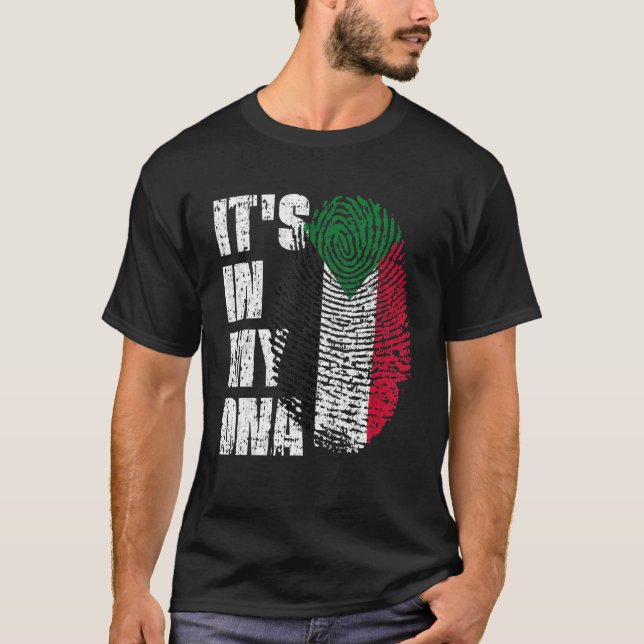 Camiseta IT's IN MY DNA Sudan Flag South Sudanese (Anverso)