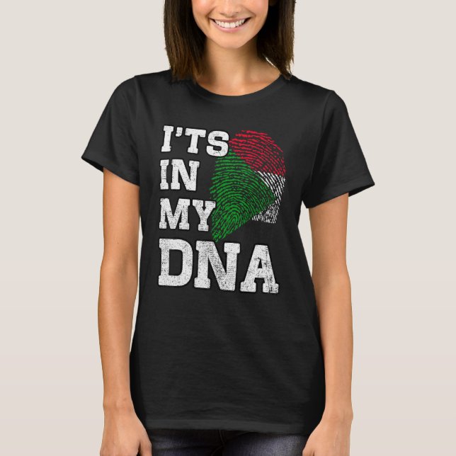 Camiseta It's In My DNA Sudanese Fingerprint Proud Sudan Fl (Anverso)