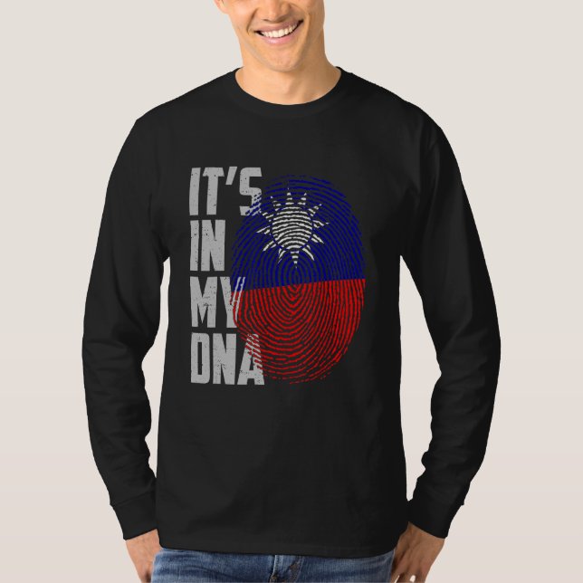 Camiseta It's In My DNA Taiwan Taiwanese Flag Taiwan Finger (Anverso)
