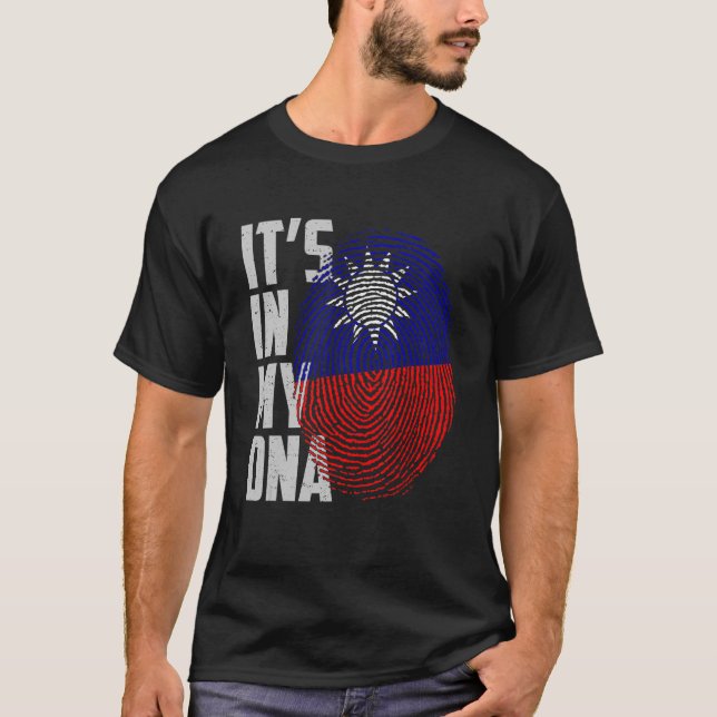 Camiseta It's In My DNA Taiwan Taiwanese Flag Taiwan Finger (Anverso)