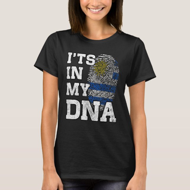 Camiseta It's In My DNA Uruguayan Fingerprint Proud Uruguay (Anverso)