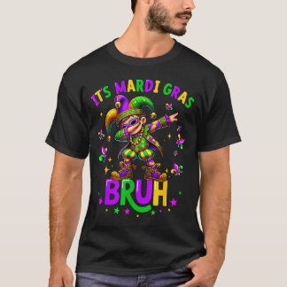 Camiseta It's Mardi Gras Bruh Dabbing Leprechaun Jester New