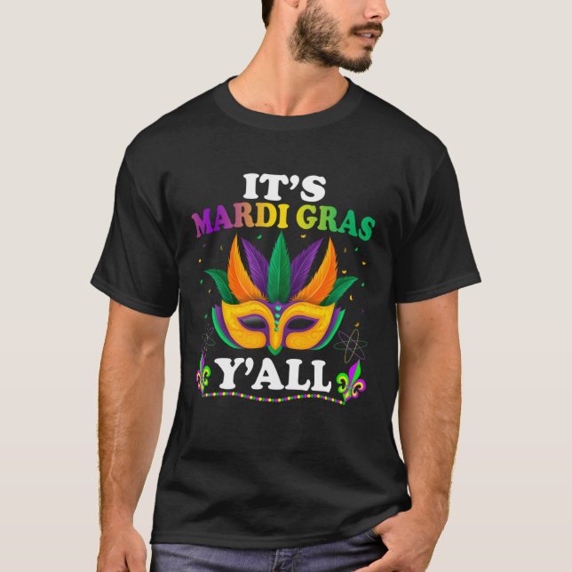 Camiseta Its Mardi Gras Yall Mardi Gras Outfit for Women Gi (Anverso)