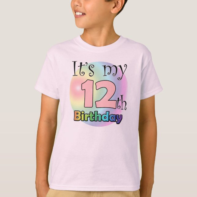 Camiseta It's my 12th Birthday (pink) (Anverso)