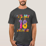 Camiseta It's My 18th Birthday Sweet Donut 18 Years Old Fun<br><div class="desc">It's My 18th Birthday Sweet Donut 18 Years Old Funny Gift  .</div>