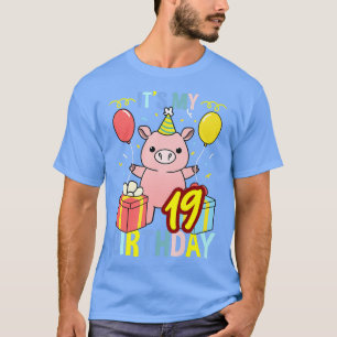 Camiseta Its My 19th Birthday Pig for Pig Lover Premium 