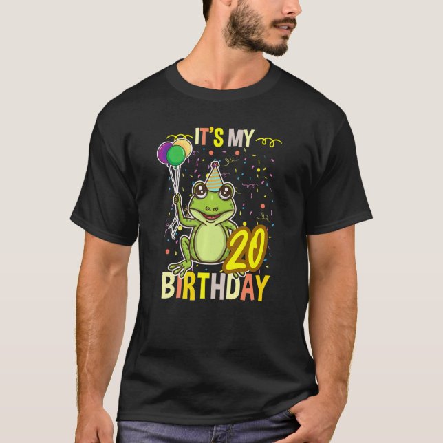 Camiseta Its My 20th Birthday Frog Amphibian (Anverso)