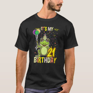 Camiseta Its My 21st Birthday Frog Amphibian