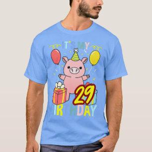Camiseta Its My 29th Birthday Pig for Pig Lover Premium