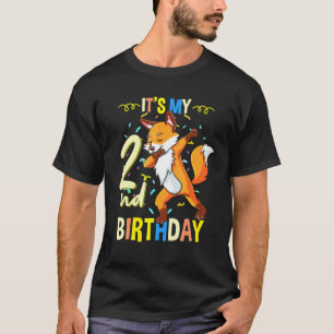 Camiseta Its My 2nd Birthday Dabbing Fox