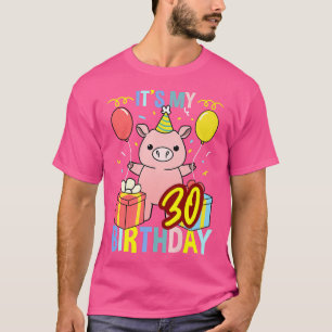 Camiseta Its My 30th Birthday Pig For Pig Lover Premium 333