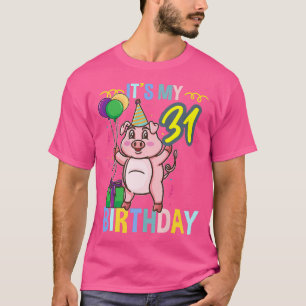 Camiseta Its My 31st Birthday Cute Pig Premium