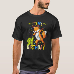 Camiseta Its My 31st Birthday Dabbing Fox