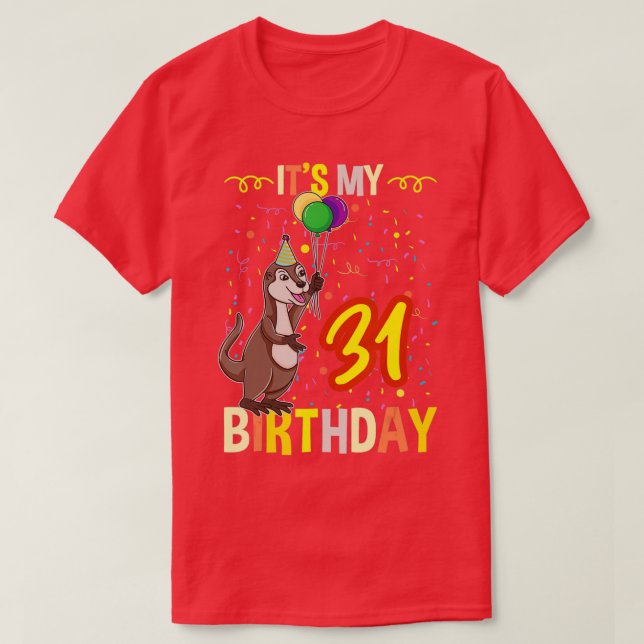 Camiseta Its My 31st Birthday Sea Otter  (Diseño del anverso)