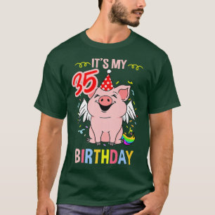 Camiseta Its My 35th Birthday Pig Premium 3346