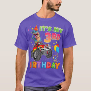 Camiseta It's My 3rd Birthday 3 Year Old Dinosaur Monster C