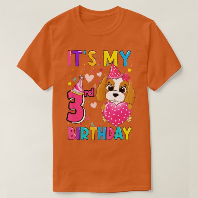 Camiseta Its My 3rd Birthday Girl Funny Dog Birthday 2019 Y (Diseño del anverso)