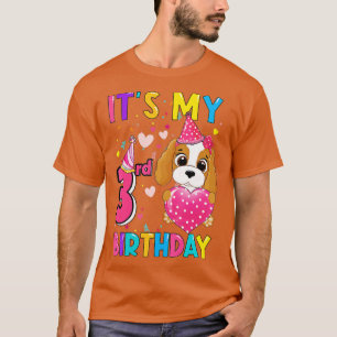 Camiseta Its My 3rd Birthday Girl Funny Dog Birthday 2019 Y