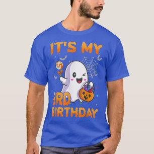 Camiseta Its My 3rd Birthday Kids Boo Ghost Pumpkin Candy C