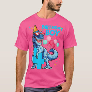 Camiseta It's My 4th Birthday Boy Funny Dinosaur Birthday 4