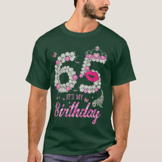 Camiseta It's My 65th Birthday Queen 65 Years Old Shoes Cro